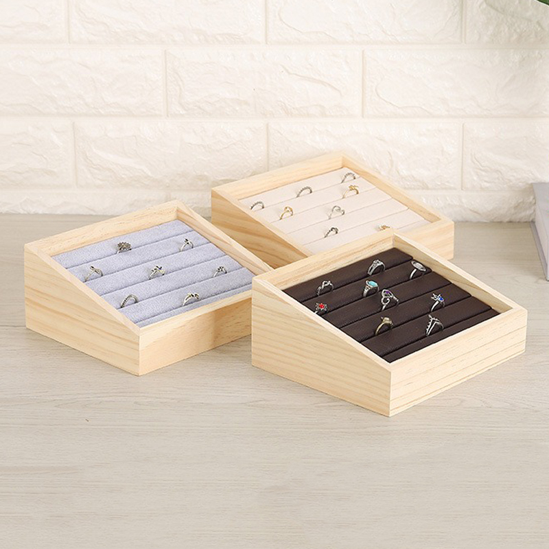1pc Wood Jewelry Display Tray  - огляд і ціна Wood Ring Blank
