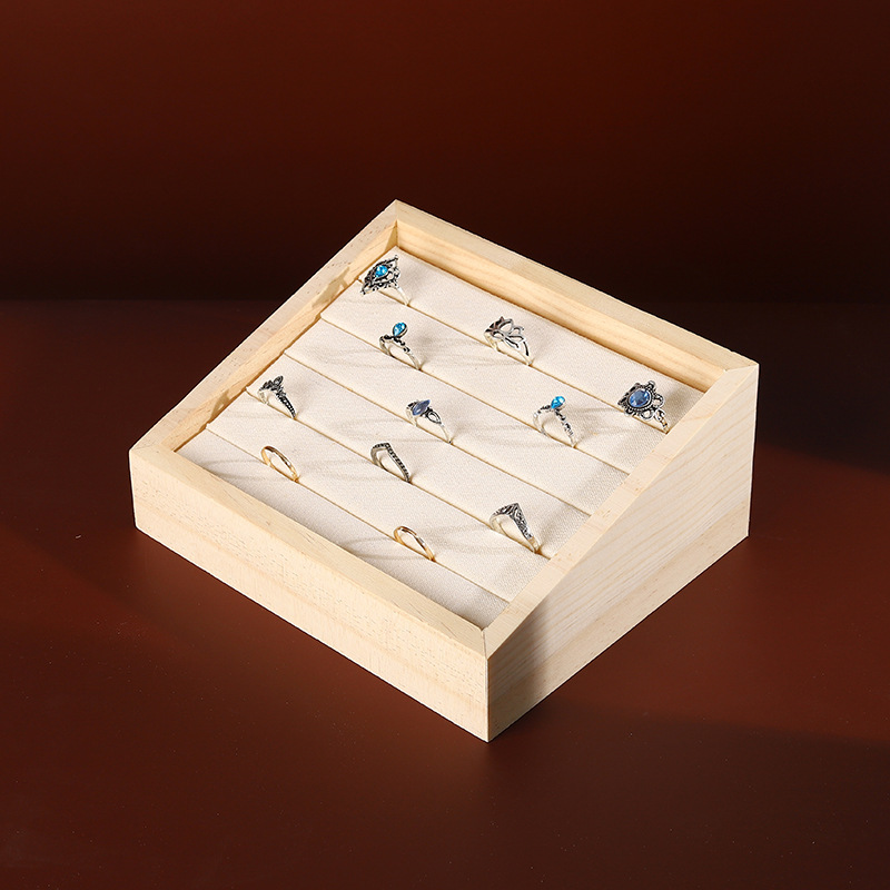 1pc Wood Jewelry Display Tray  - огляд і ціна Wood Ring Blank