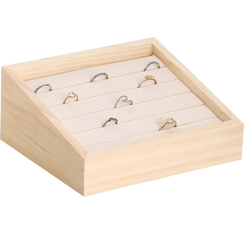 1pc Wood Jewelry Display Tray  - огляд і ціна Wood Ring Blank