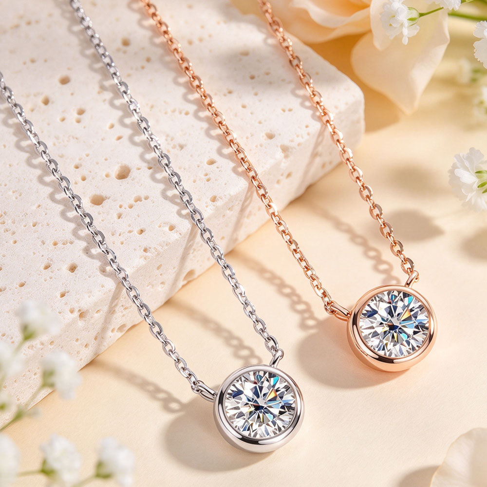 LinkerLove 1ct Moissanite Neck - огляд і ціна Bezels Set Pendant