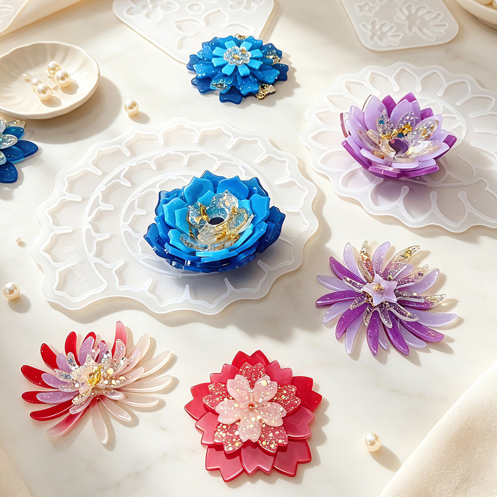 Multi-layer Flower Silicone Mo - огляд і ціна Resin Craft Ideas