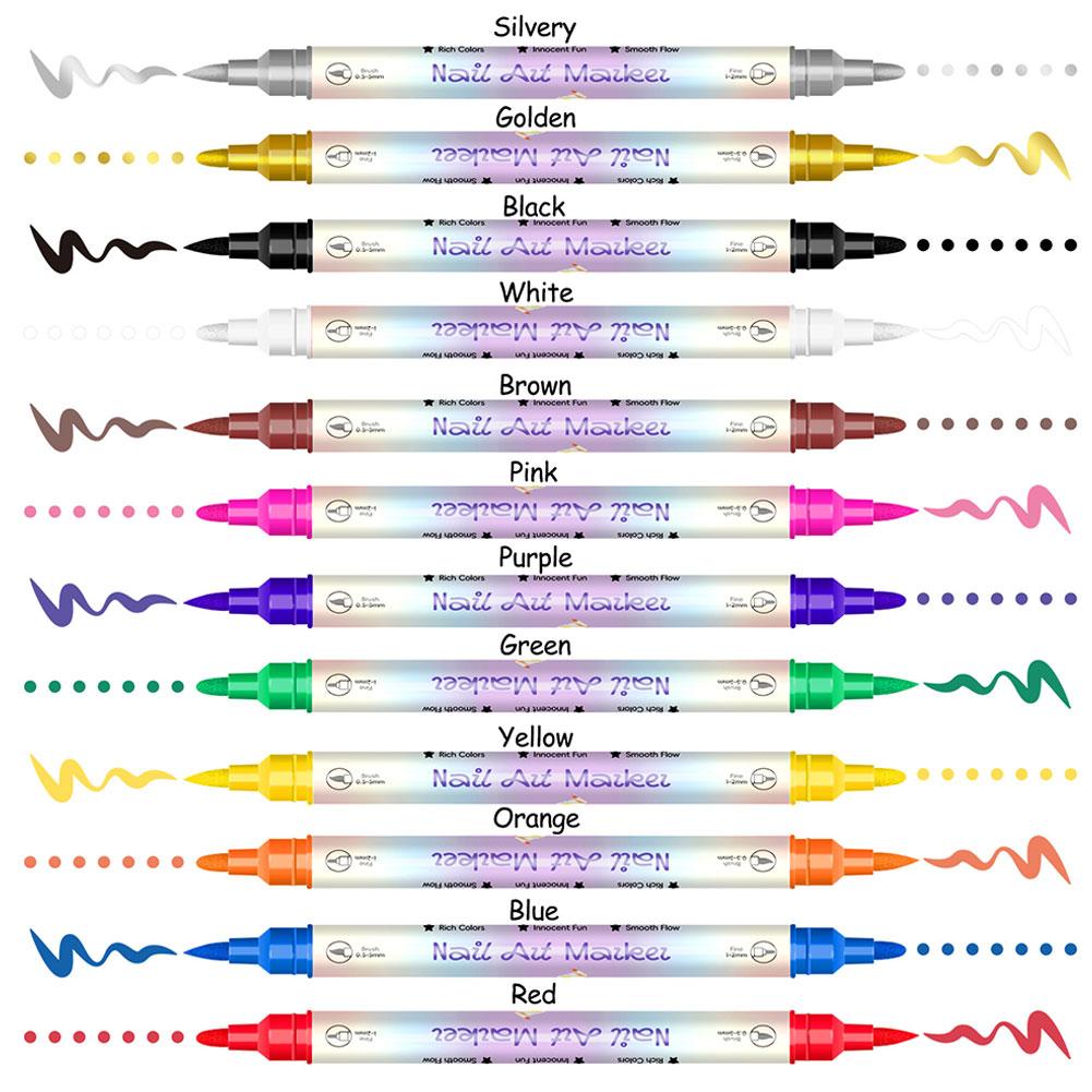12 Colors Nail Art Marker Pens - огляд і ціна Copic Marker Sketch